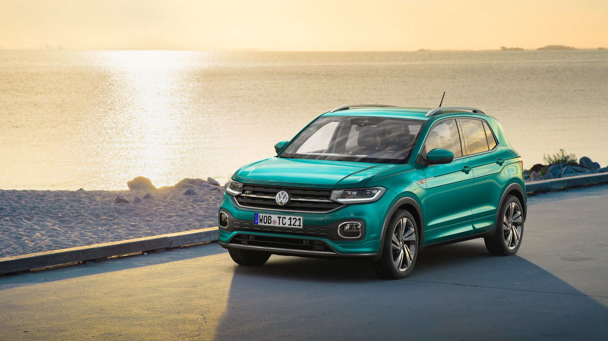 Volkswagen T-Cross by the beach